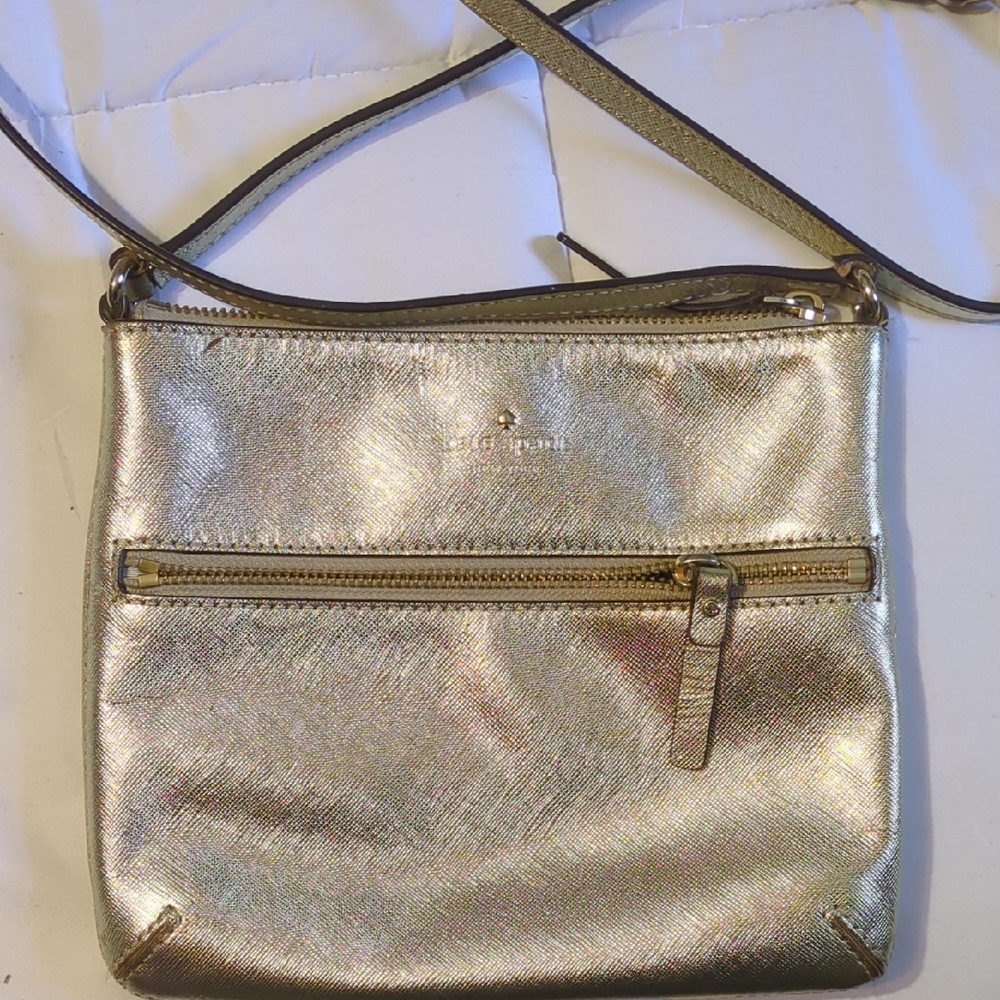 Kate Spade Metallic Gold Crossbody Bag